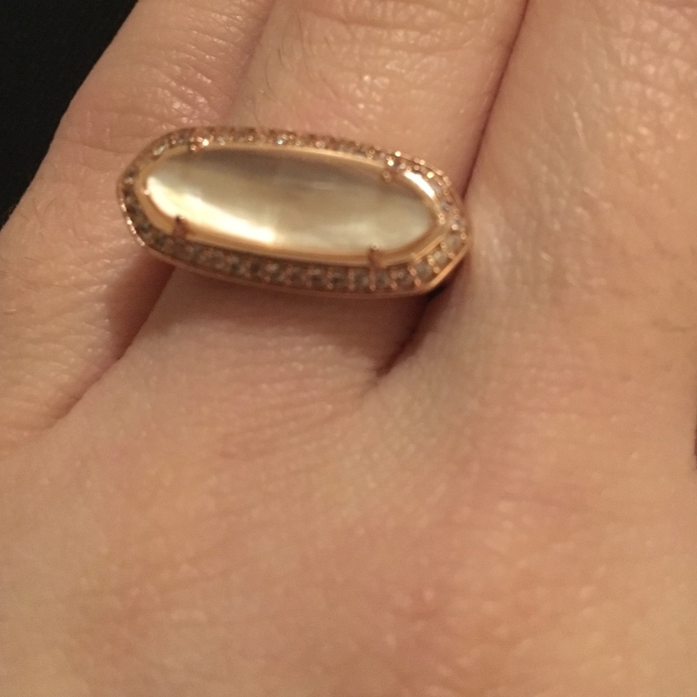 Kendra Scott Rose Gold and Cream Ring